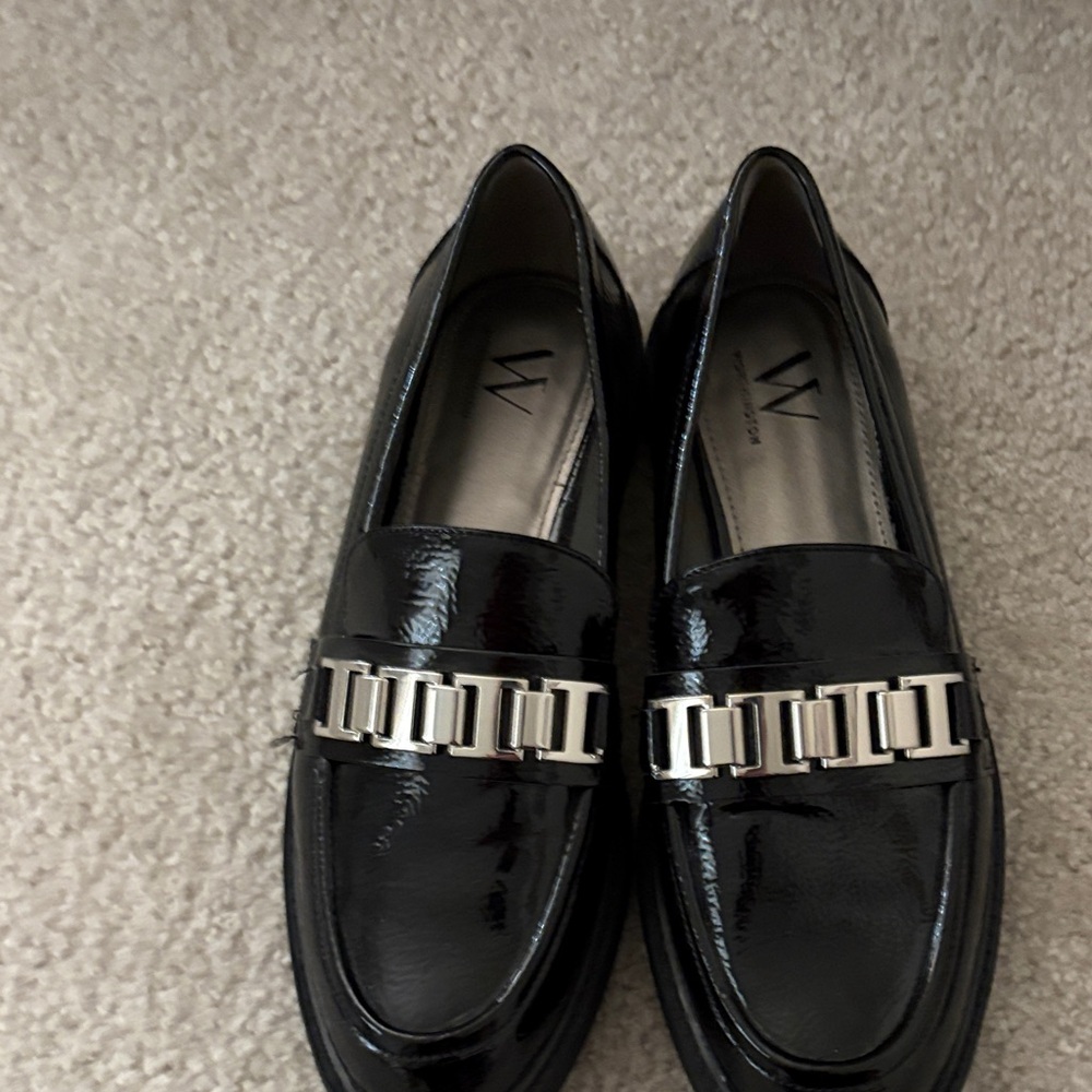 Women's Black Patent Leather Loafers